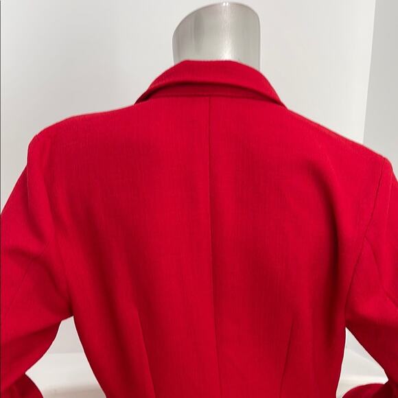 Unbranded Vintage Women’s Red Blazer Designer Button Front Closure and at Cuffs - Picture 13 of 16